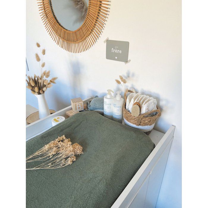 CANDIDE Changing Mat Cover - Terry Cloth - Khaki - 50 x 75 cm