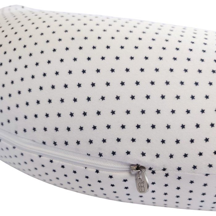 CANDIDE Maternity Pillow - Star Print Jersey - White/ Navy Blue