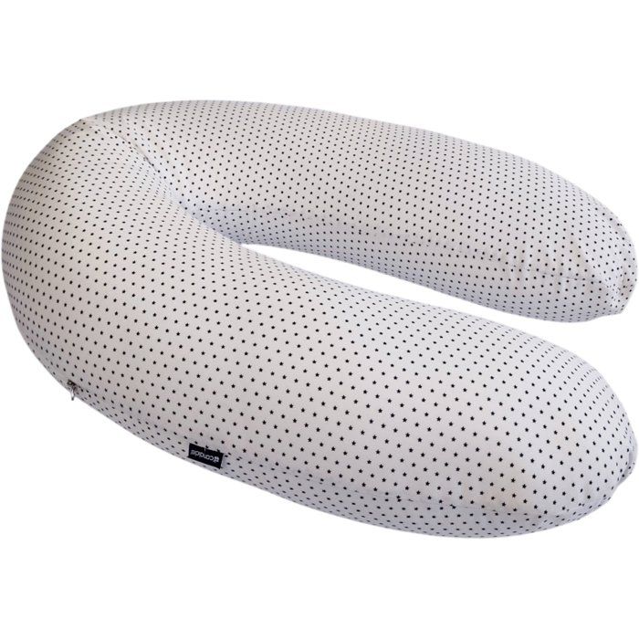 CANDIDE Maternity Pillow - Star Print Jersey - White/ Navy Blue