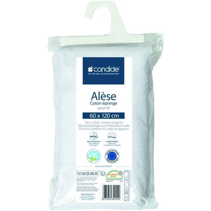 Baby Mattress Protector 60x120 - Waterproof - Absorbent - Oeko-Tex - White 60x120cm