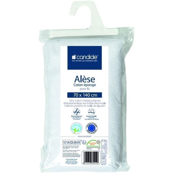CANDIDE Terrycloth Mattress Protector - 70x140 cm - White
