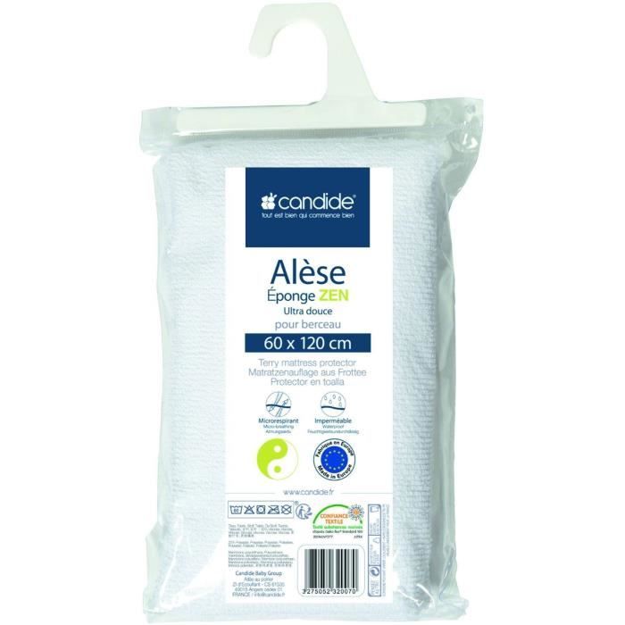 CANDIDE Zen Terry Cloth Mattress Protector - 60x120 cm - White