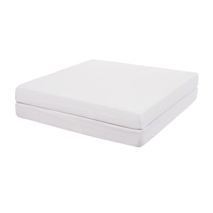 Folding baby mattress - CANDIDE - 60x120x7 cm - Essential - Made in France 2-Part
