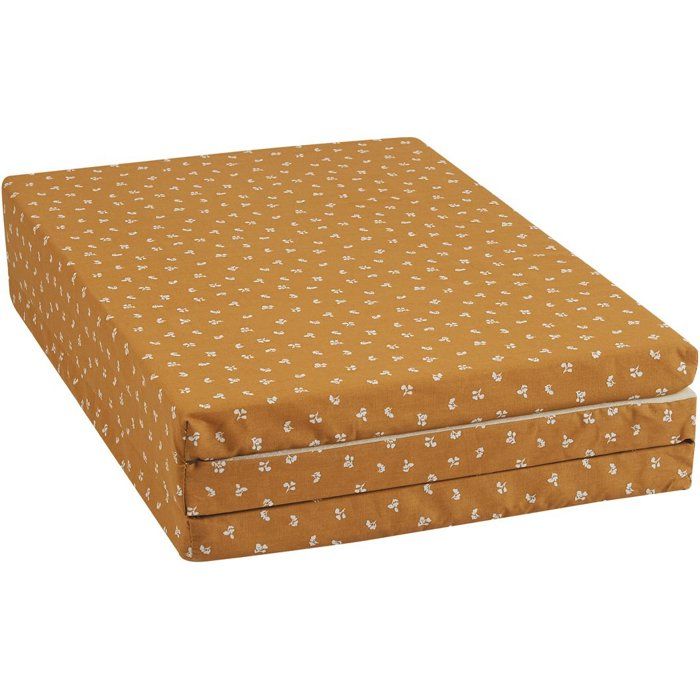Travel mattress - CANDIDE - 120 x 60 cm - 4 cm thick - Folding - Camel