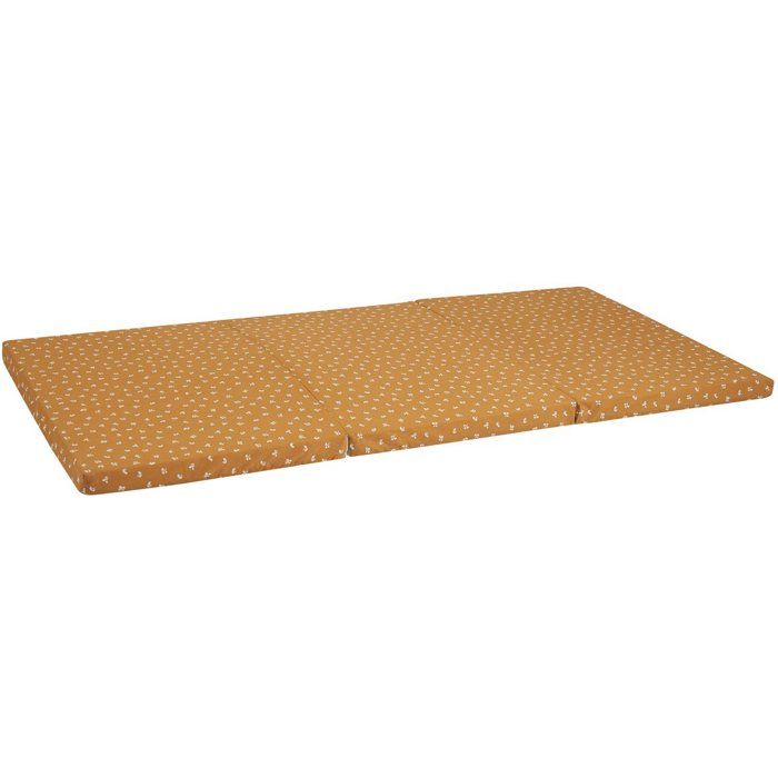Travel mattress - CANDIDE - 120 x 60 cm - 4 cm thick - Folding - Camel