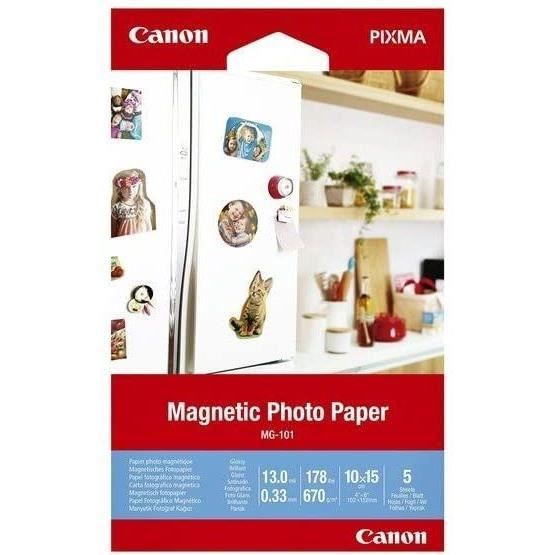 Canon MG-101 A6 Magnetic Photo Paper - 5 Sheets - 670gsm