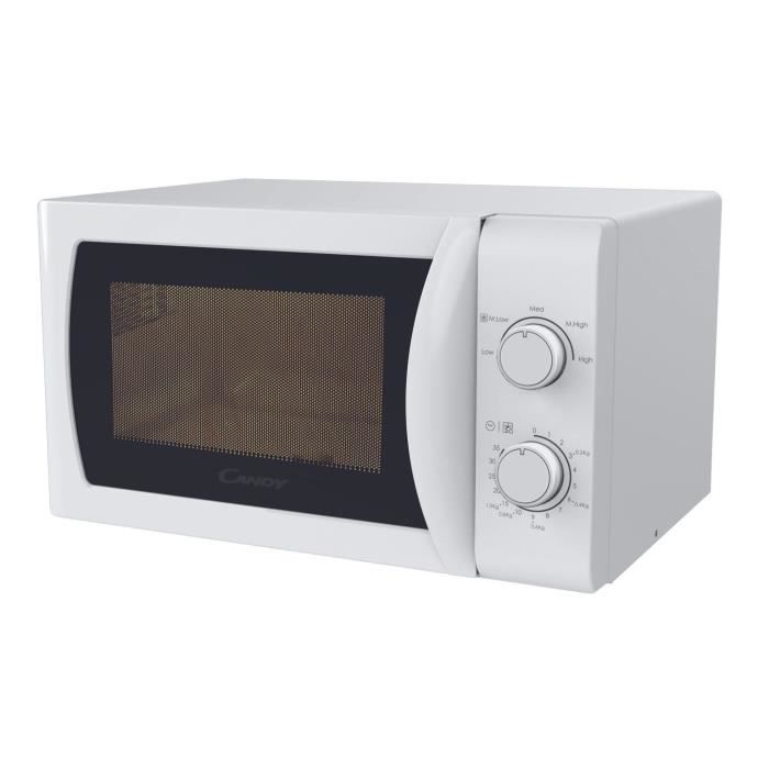 CANDY CMW20SMW Microwave Oven - 20 L - 700W - Mechanical Door - 5 Power Levels - White