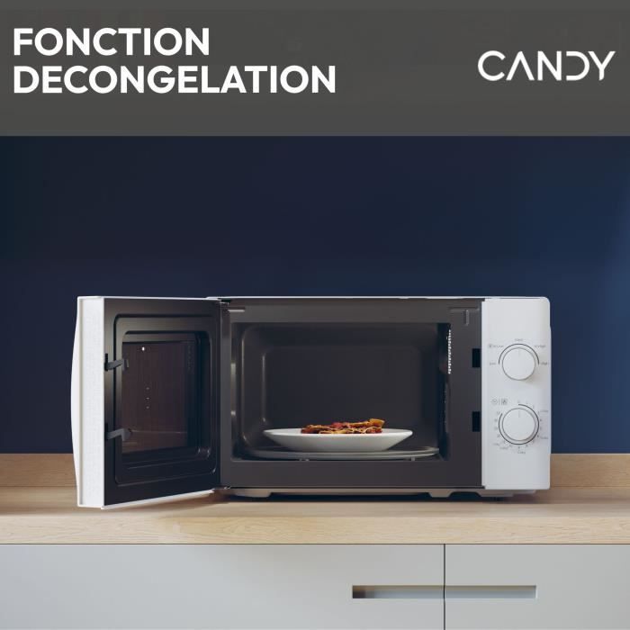 CANDY CMW20SMW Microwave Oven - 20 L - 700W - Mechanical Door - 5 Power Levels - White
