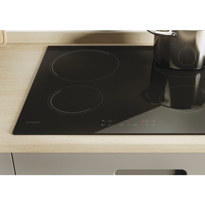 CANDY CH64CCB Ceramic Hob - 4 Burners - 59 cm Wide - Black