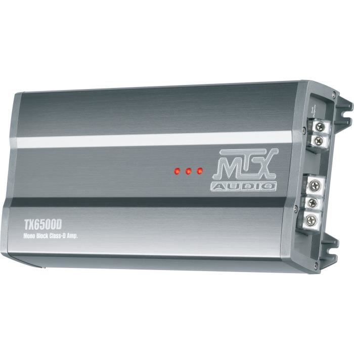 MTX TX6500D 12V Mono Class-D Amplifier 1x500W RMS Aluminum Block