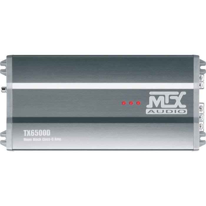 MTX TX6500D 12V Mono Class-D Amplifier 1x500W RMS Aluminum Block