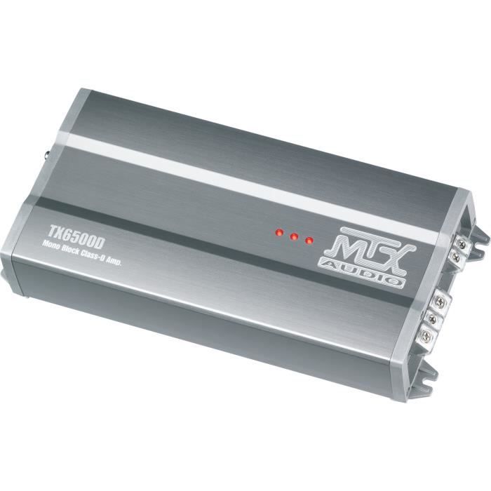 MTX TX6500D 12V Mono Class-D Amplifier 1x500W RMS Aluminum Block