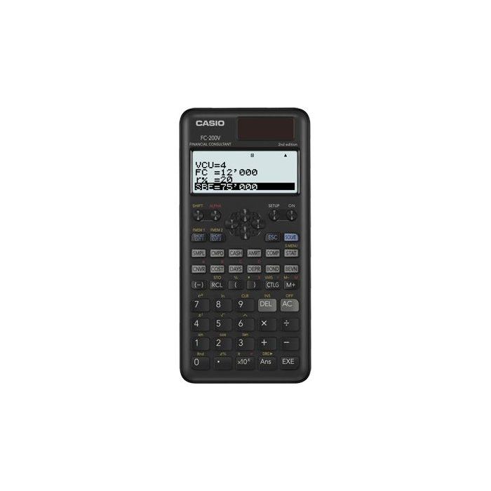 Casio FC-200V Scientific Calculator - 4-Line Display - Solar Powered