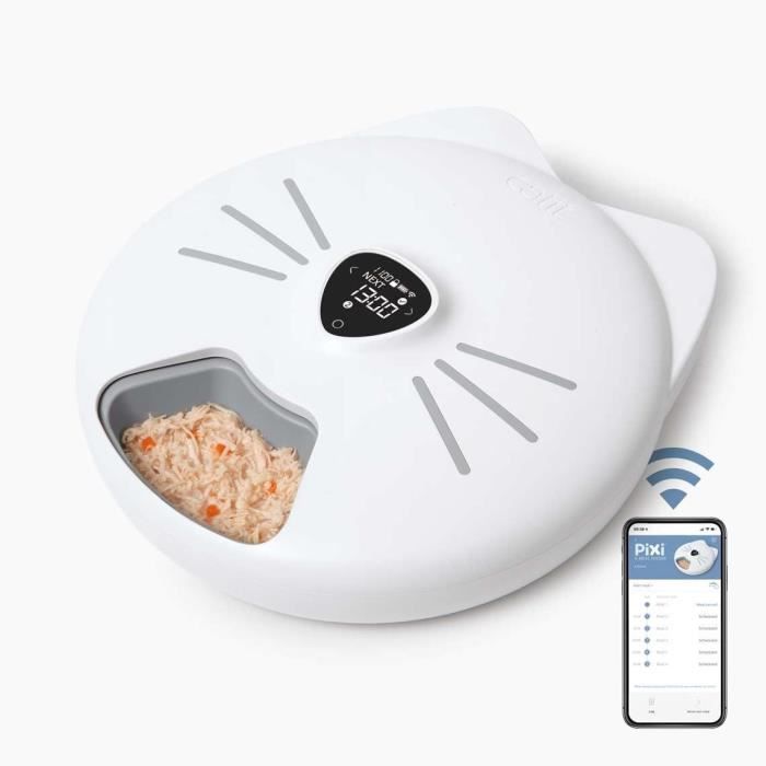 CATIT PIXI SMART Connected Cat Feeder - 6 x 170 ml - LCD Touchscreen