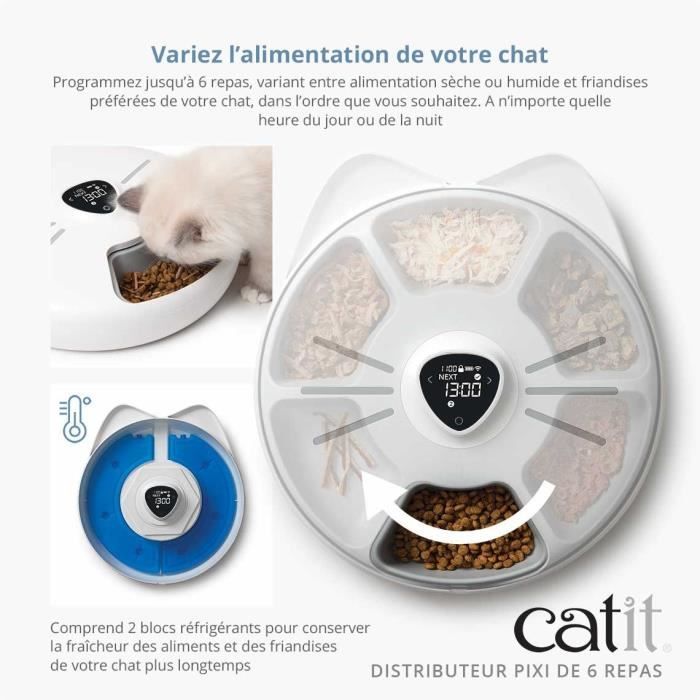 CATIT PIXI SMART Connected Cat Feeder - 6 x 170 ml - LCD Touchscreen