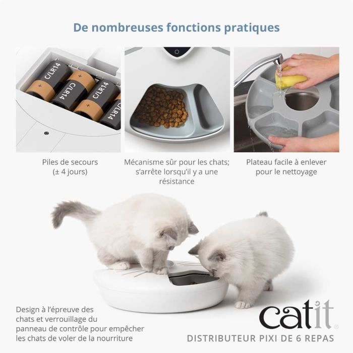 CATIT PIXI SMART Connected Cat Feeder - 6 x 170 ml - LCD Touchscreen