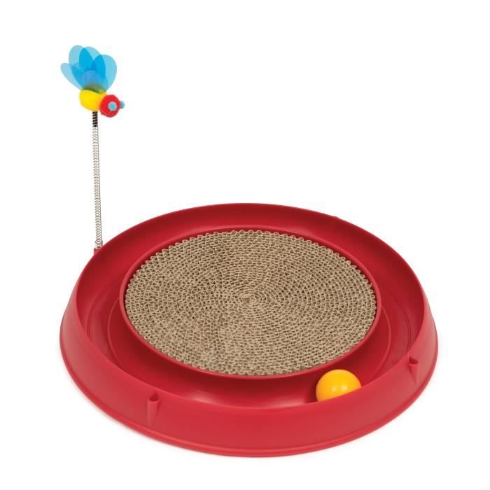 CAT IT 3-in-1 Cat Toy with Ball and Scratching Board - Ø 36 cm - Red