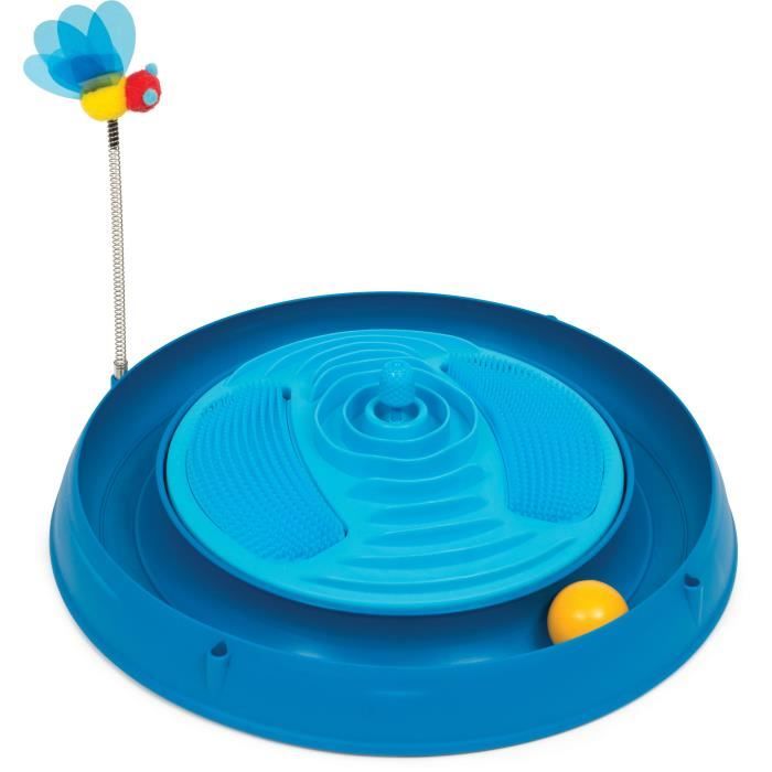 CATIT Circuit with Ball and Catnip - Multiple Massage Strips - Spring-Loaded Bee