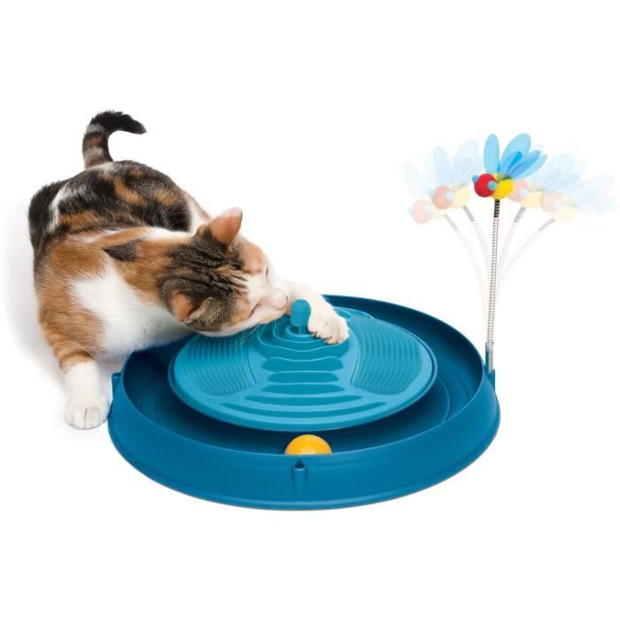 CATIT Circuit with Ball and Catnip - Multiple Massage Strips - Spring-Loaded Bee