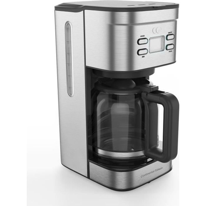 CONTINENTAL EDISON INOX Programmable Filter Coffee Maker