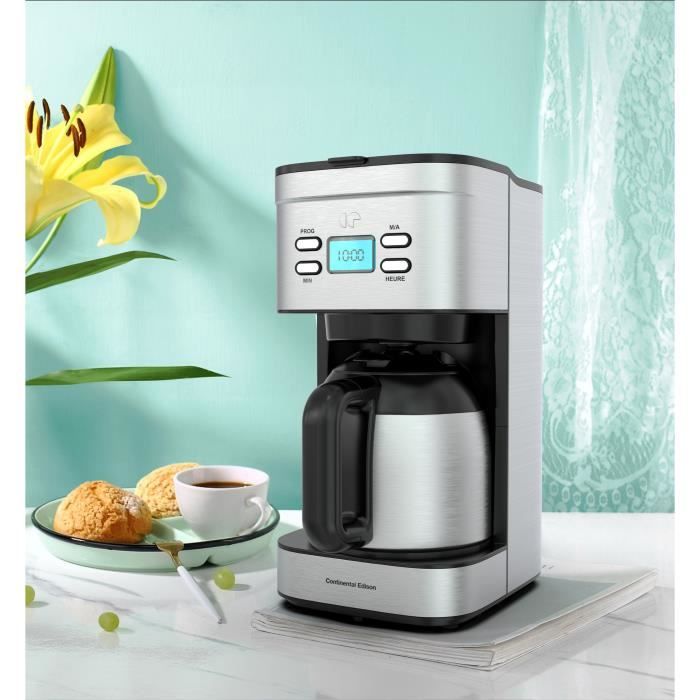 CONTINENTAL EDISON CF12TIXTH Filter Coffee Maker - 1.2 L - Isothermal Jug