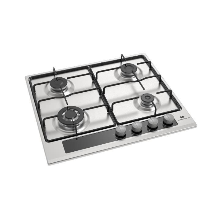 CONTINENTAL EDISON Gas Hob - 4 Burners with Stainless Steel Triple Crown Burner 4-burner