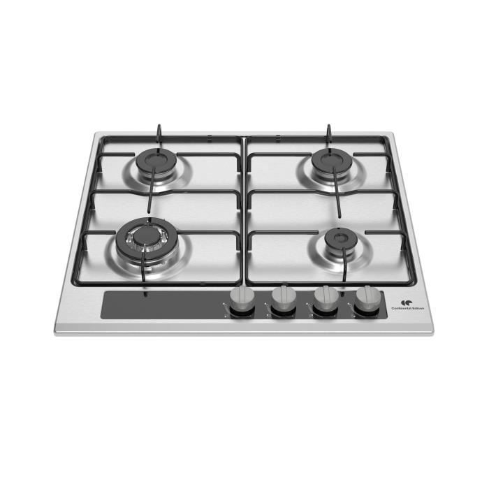 CONTINENTAL EDISON Gas Hob - 4 Burners with Stainless Steel Triple Crown Burner 4-burner
