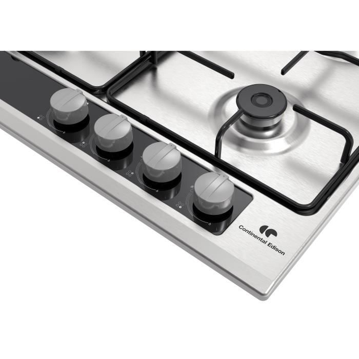 CONTINENTAL EDISON Gas Hob - 4 Burners with Stainless Steel Triple Crown Burner 4-burner