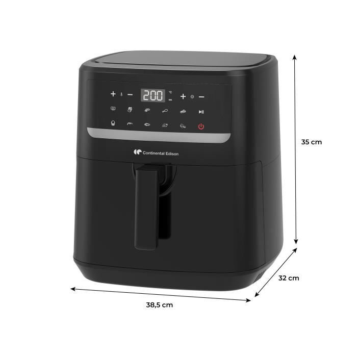 CONTINENTAL EDISON CEFR240092L Air Fryer - 9.2 L Capacity - 1800W - Black