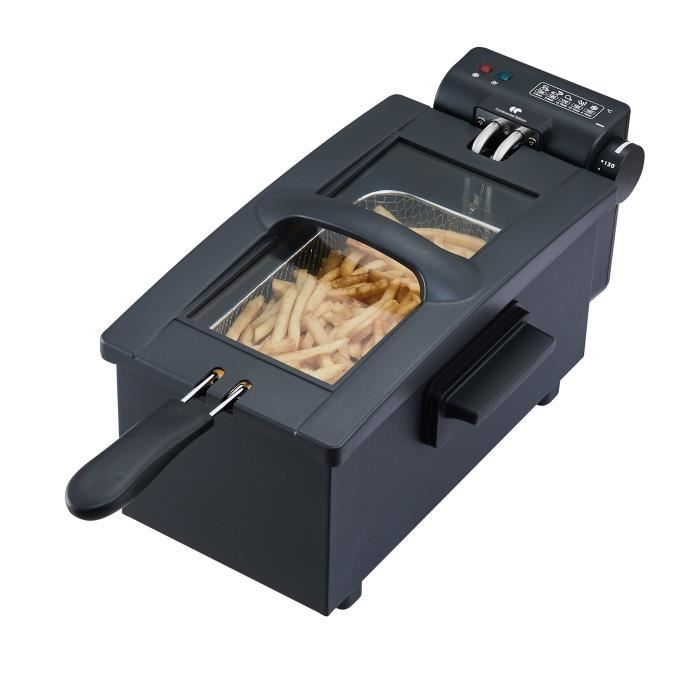 CONTINENTAL EDISON Deep Fryer - 2000 W - 3 L - Black - CEFR3BLK