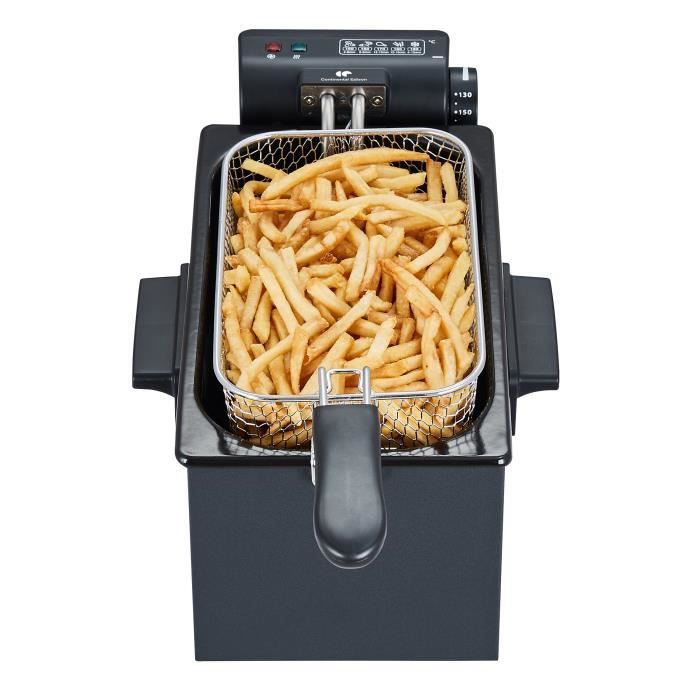 CONTINENTAL EDISON Deep Fryer - 2000 W - 3 L - Black - CEFR3BLK
