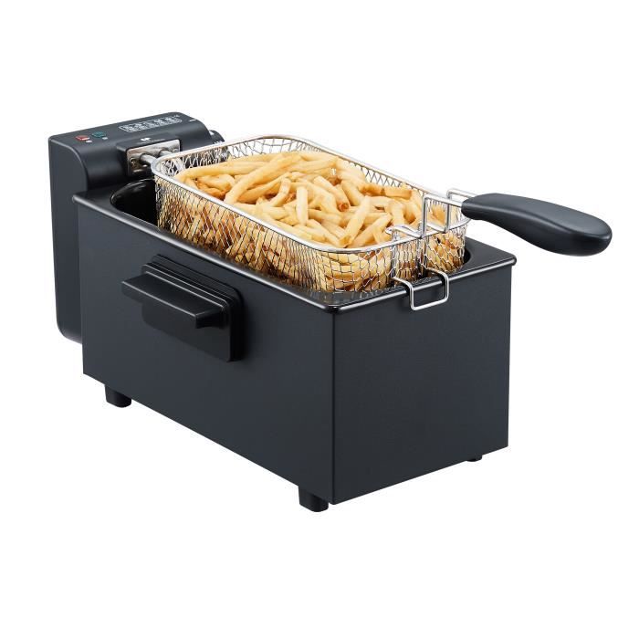 CONTINENTAL EDISON Deep Fryer - 2000 W - 3 L - Black - CEFR3BLK