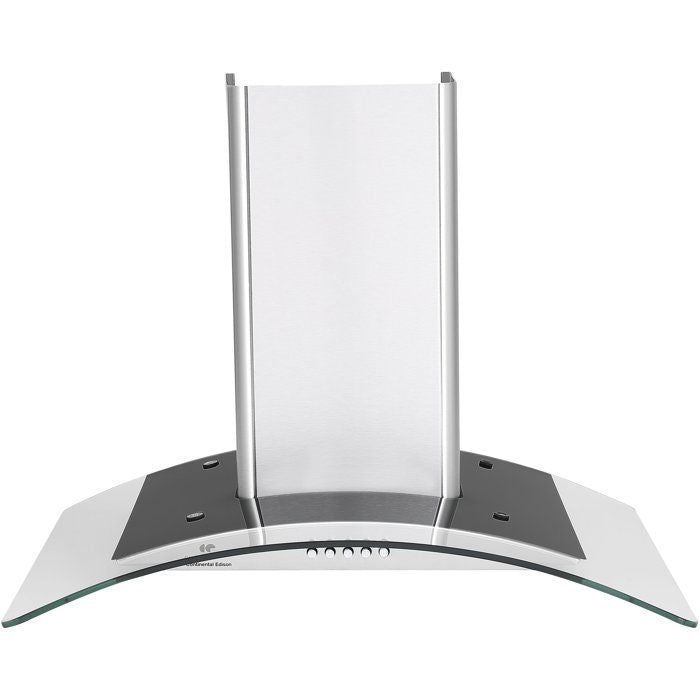 CONTINENTAL EDISON Decorative Cooker Hood - CEH60GS2 - 60 x 47 x 50/84 cm - Stainless Steel/ Glass