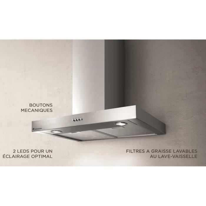 CONTINENTAL EDISON CEHD6058S Stainless Steel Cooker Hood - 60 cm