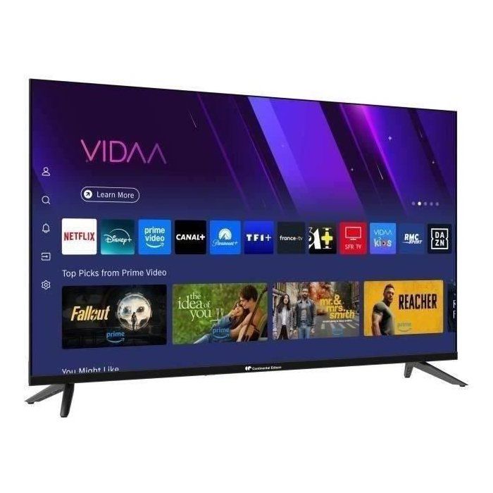 CONTINENTAL EDISON - LED TV 40" (101 cm) - FHD - SMART VIDAA - 3xHDMI - 2xUSB - Black - CELED40SVFHD25B6