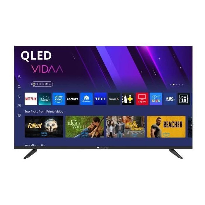 CONTINENTAL EDISON QLED TV - CELED43SVQLD25B6 - 43" (109 cm) - UHD 4K - SMART VIDAA 3xHDMI 2xUSB