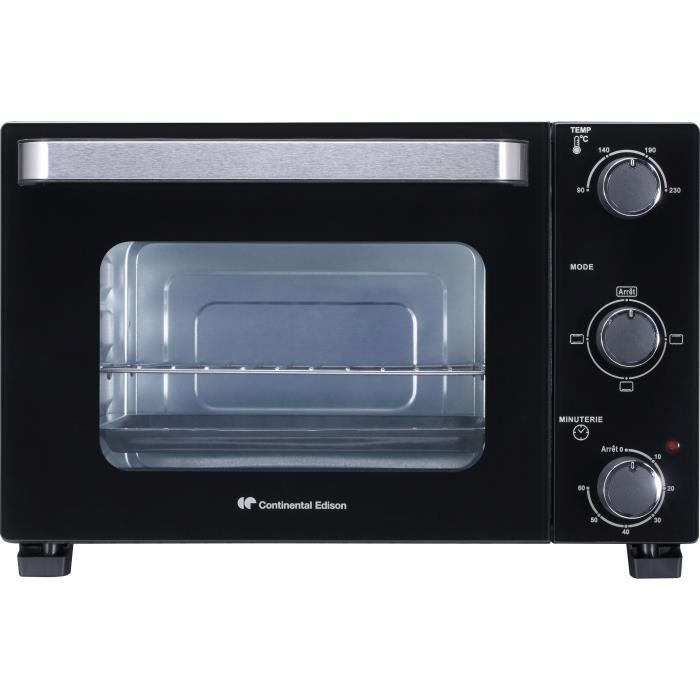 CONTINENTAL EDISON Mini Electric Oven - CEMF22B - 22 L - Black - 1300W - Natural Convection