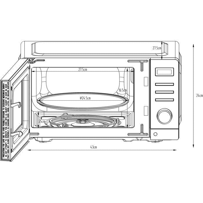 CONTINENTAL EDISON CEMO20DW Microwave - White - 1050 W - 20 L