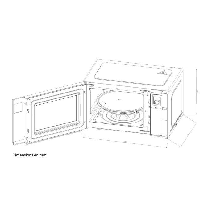 CONTINENTAL EDISON CEMO23B Microwave - Black - 1280W - 23 L W48 D33.7