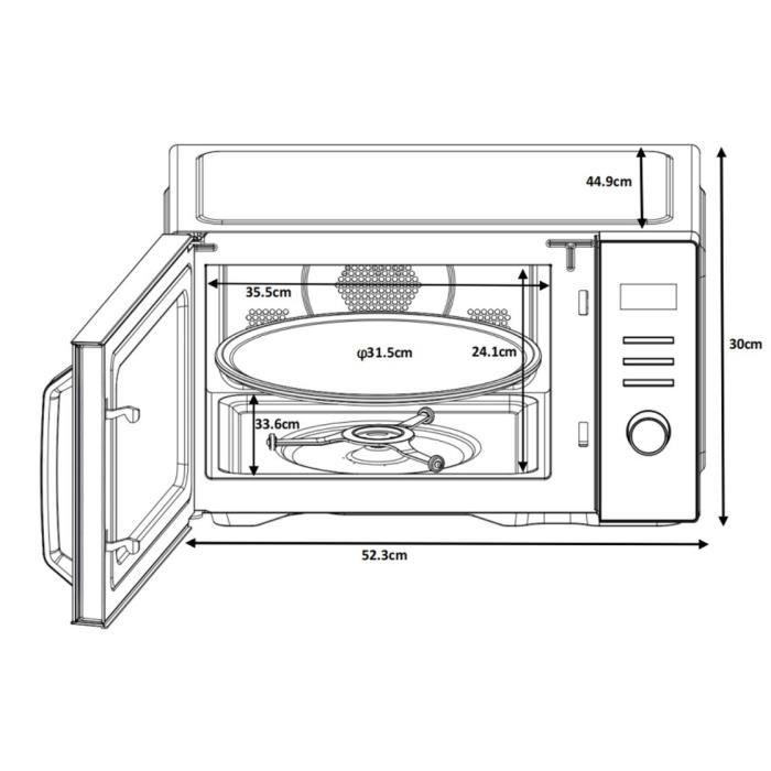 CONTINENTAL EDISON CEMO29BC Combination Microwave, 29 L, Black