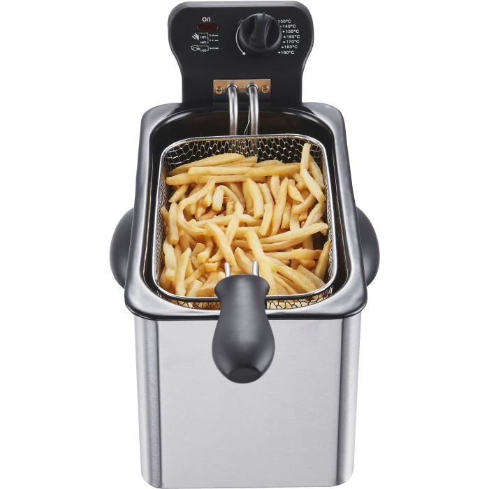 CONTINENTAL EDISON CERFR3IN2 Deep Fryer - 3 L Capacity - 2000W - Stainless Steel