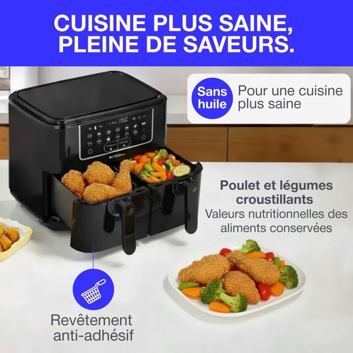 CONTINENTAL EDISON CERFRSH24002CB Air Fryer - 9 L Capacity - 2400W - Black