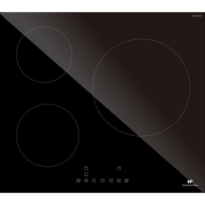 CONTINENTAL EDISON Induction Hob - 3 Zones - 6600W - Black CETI3B28