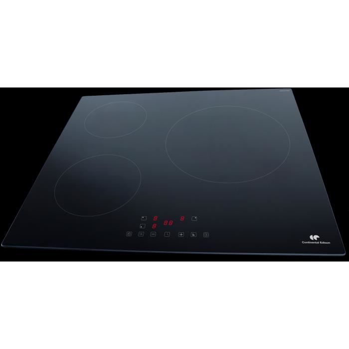 CONTINENTAL EDISON Induction Hob - 3 Zones - 6600W - Black CETI3B28