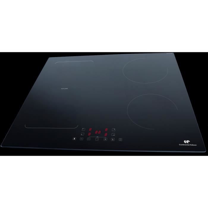 CONTINENTAL EDISON Induction Hob - 4 Zones - 7200W - Black - CETI4ZFLEX3