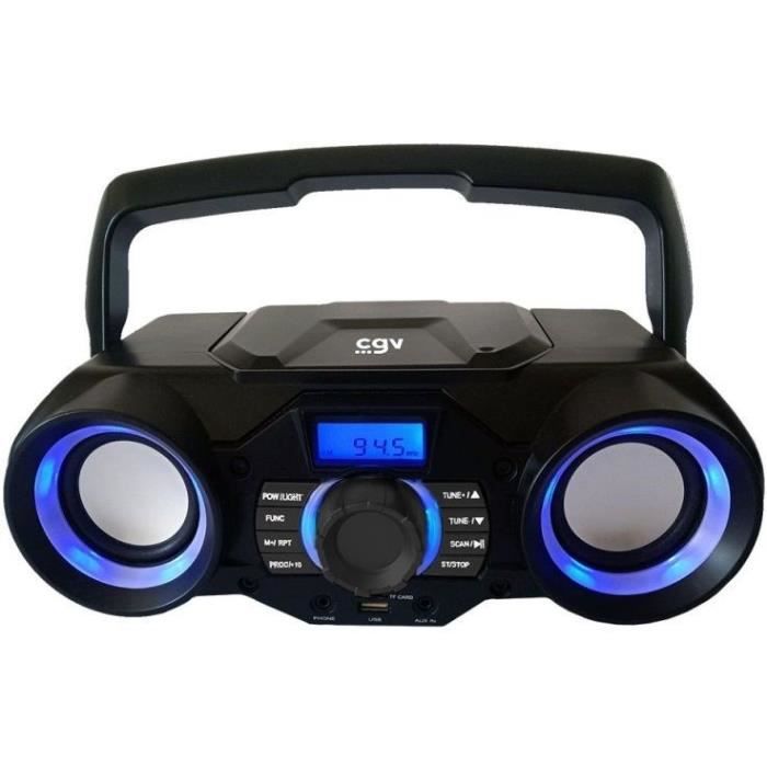 CGV SG-1 Portable CD Radio - Bluetooth 5.0 - USB - SD