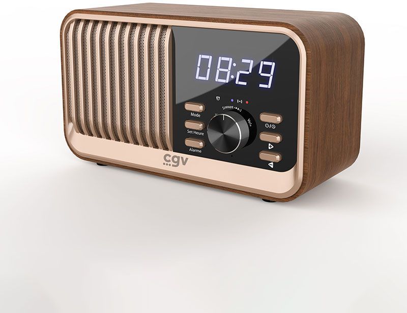 CVG BeBop FM Portable Radio - Bluetooth - Built-in Battery - Wood