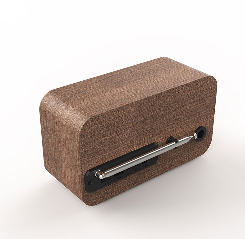 CVG BeBop FM Portable Radio - Bluetooth - Built-in Battery - Wood