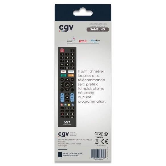 CGV Replacement Remote Control - FIDELIO Samsung - For Samsung TVs - Ready to Use