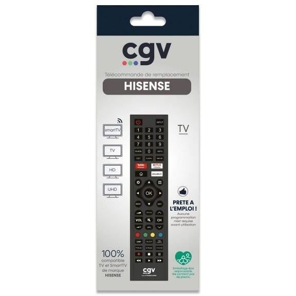 CGV Replacement Remote Control FIDELIO for Hisense TVs - Ready to Use